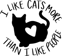 Funny Cat 8 Contour Svg Vector, Free Vectors File